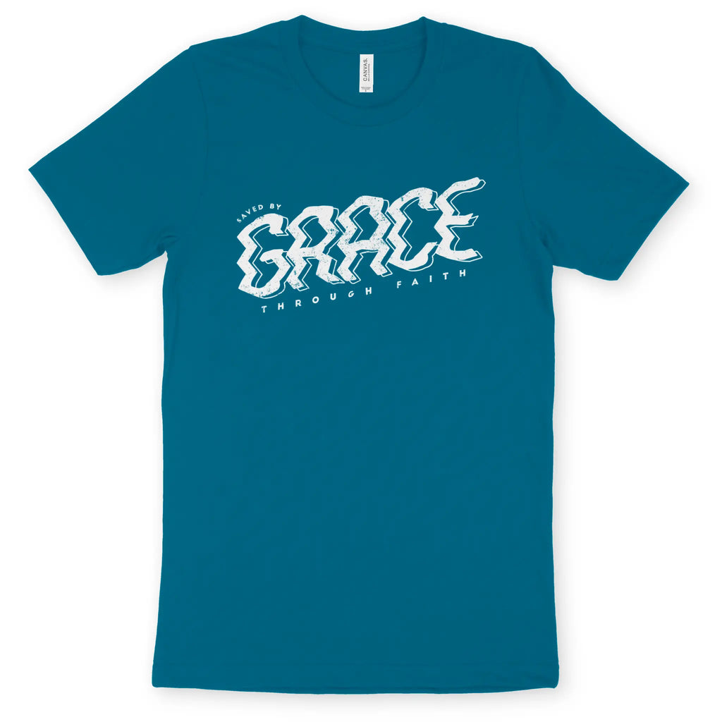 Saved By Grace (Zappy) 2.0 – Unisex Christian T-Shirt designed by 3rd Day Christian Clothing.
