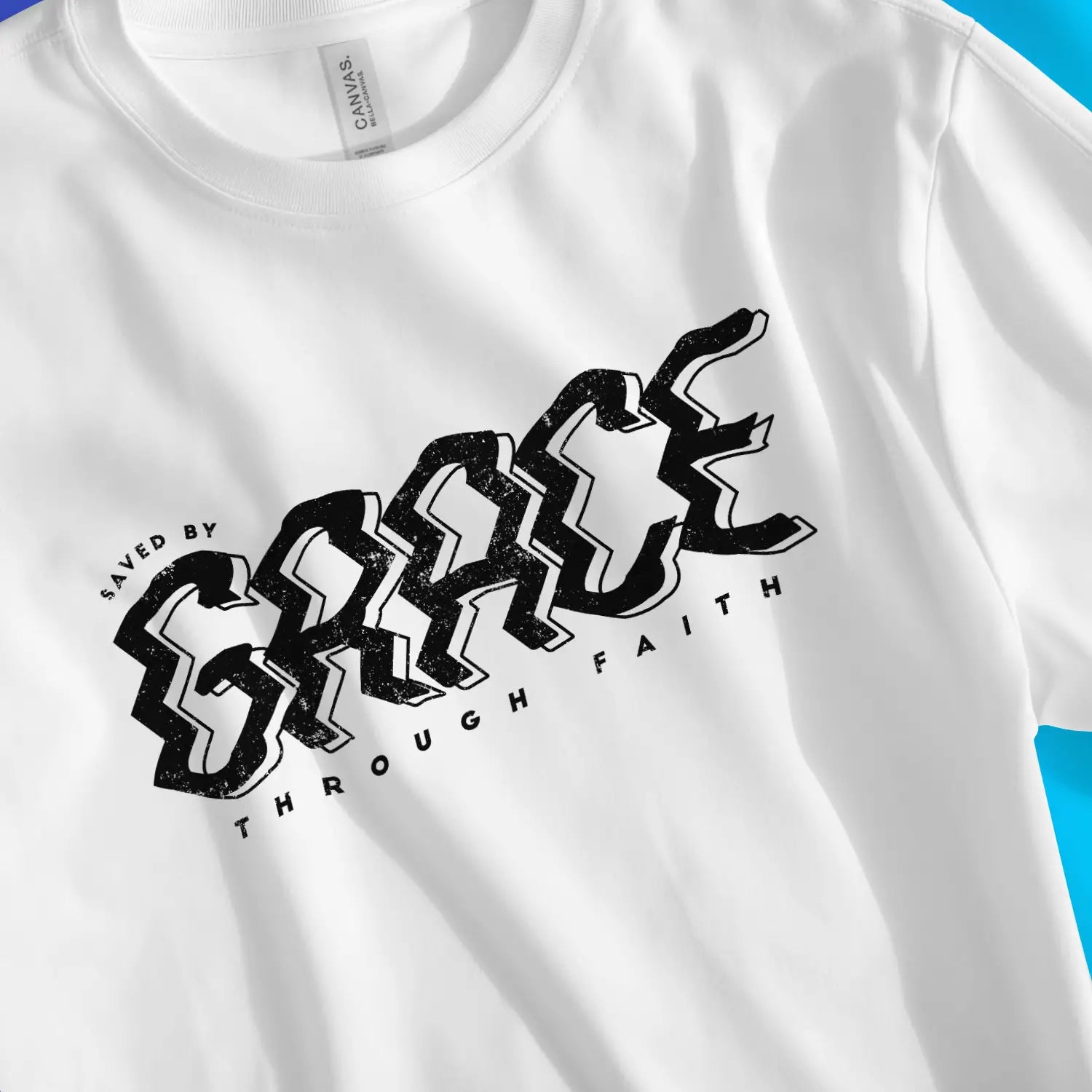 Saved By Grace (Zappy) – Unisex Christian T-Shirt designed by 3rd Day Christian Clothing.