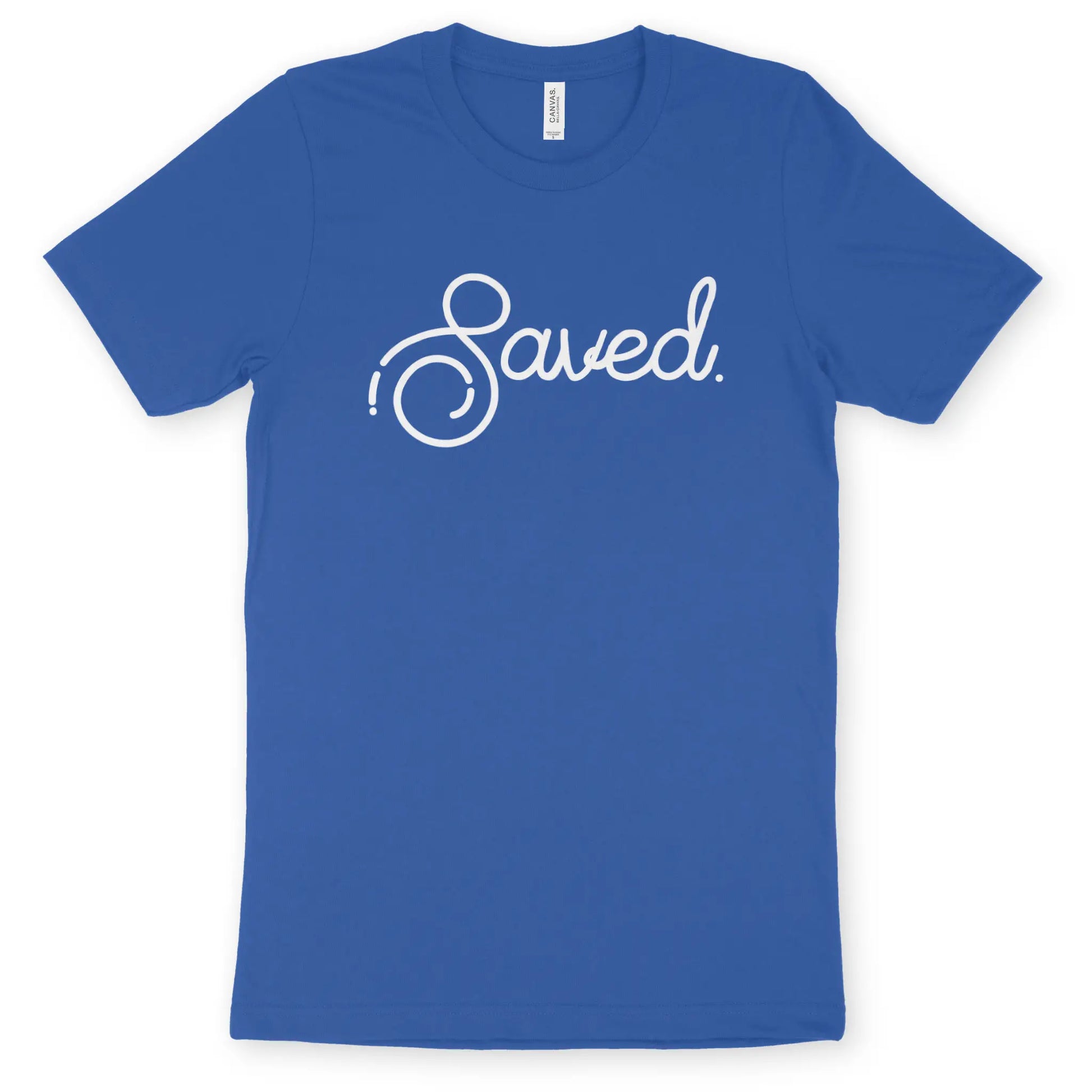 Saved (Stylish Script) | Premium Unisex Christian T-Shirt designed by 3rd Day Christian Clothing.