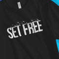 SET FREE (Black) – Unisex Christian T-Shirt designed by 3rd Day Christian Clothing.