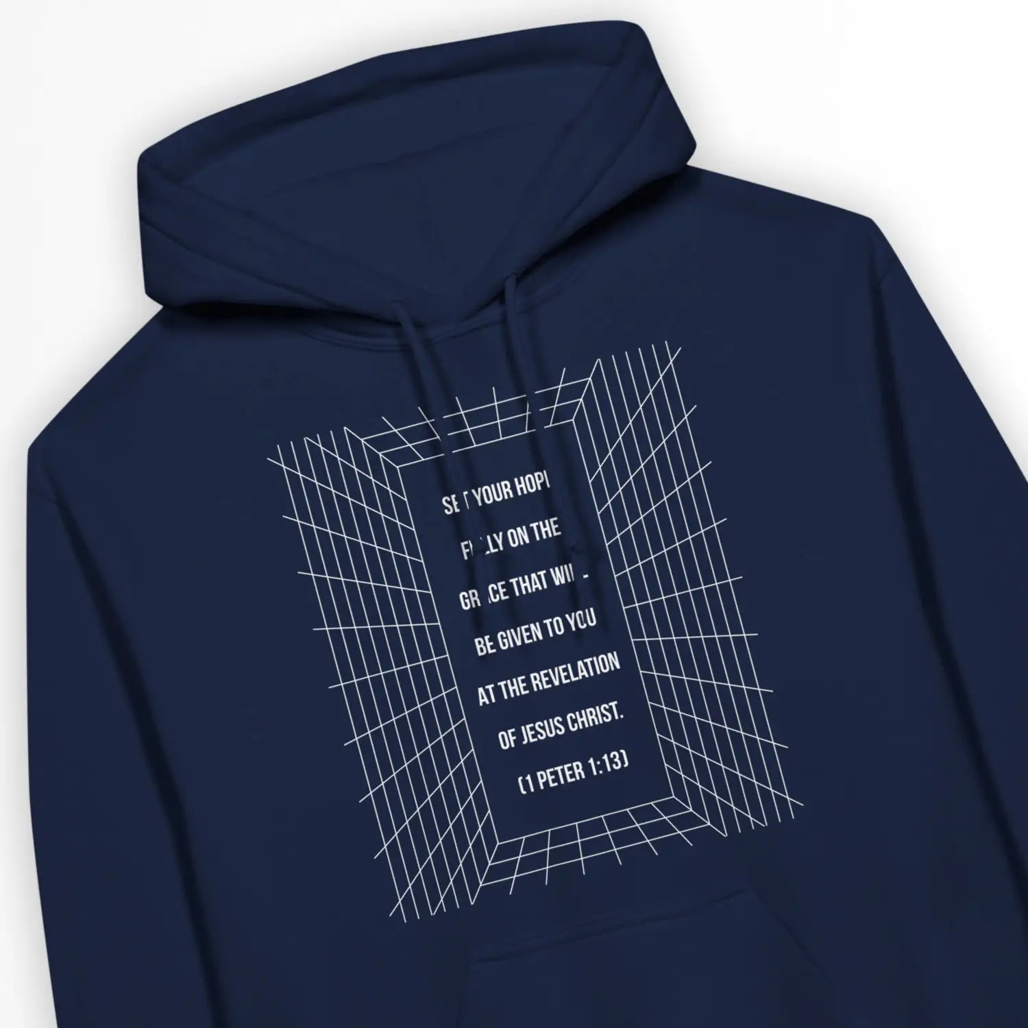 Set Your Hope (1 Peter 1:13) – Unisex Christian Hoodie designed by 3rd Day Christian Clothing.