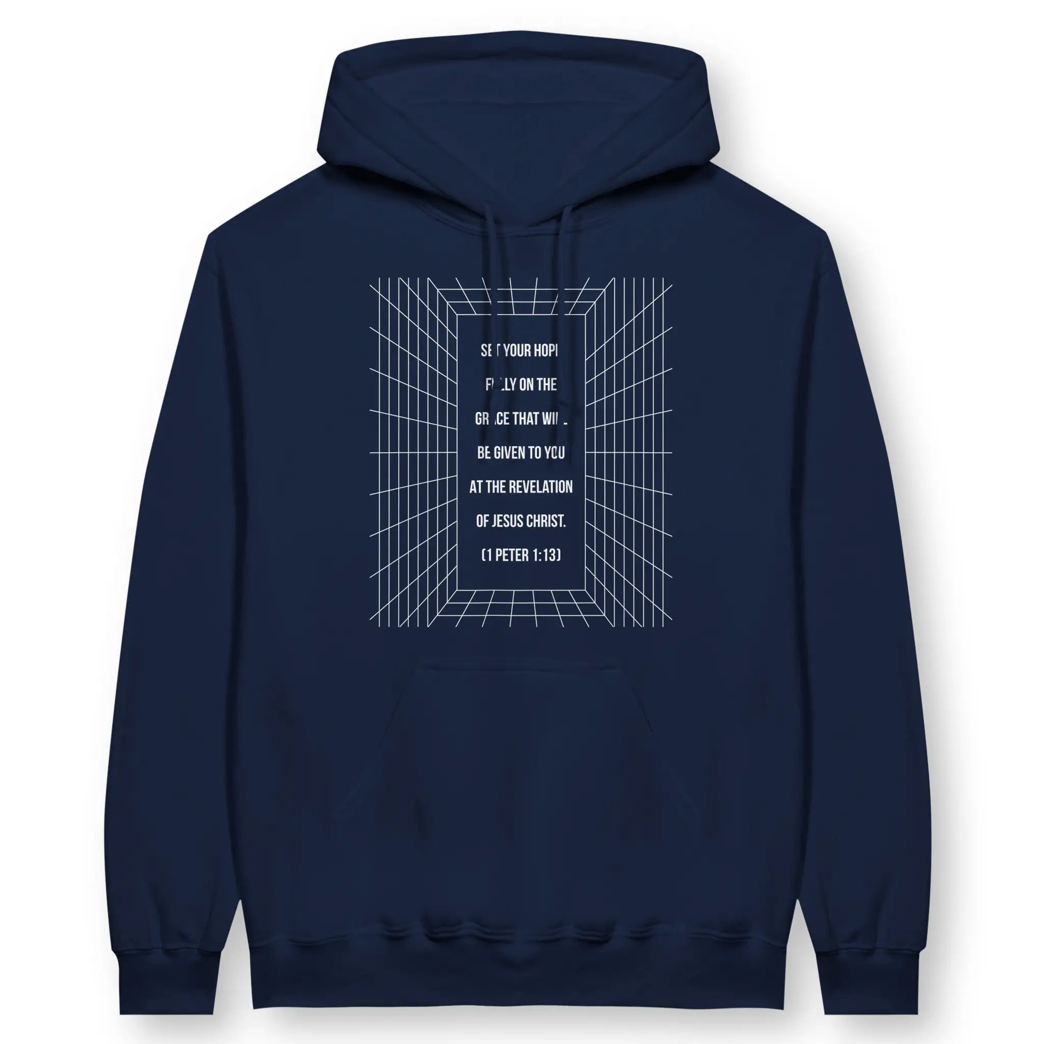 Set Your Hope (1 Peter 1:13) – Unisex Christian Hoodie designed by 3rd Day Christian Clothing.
