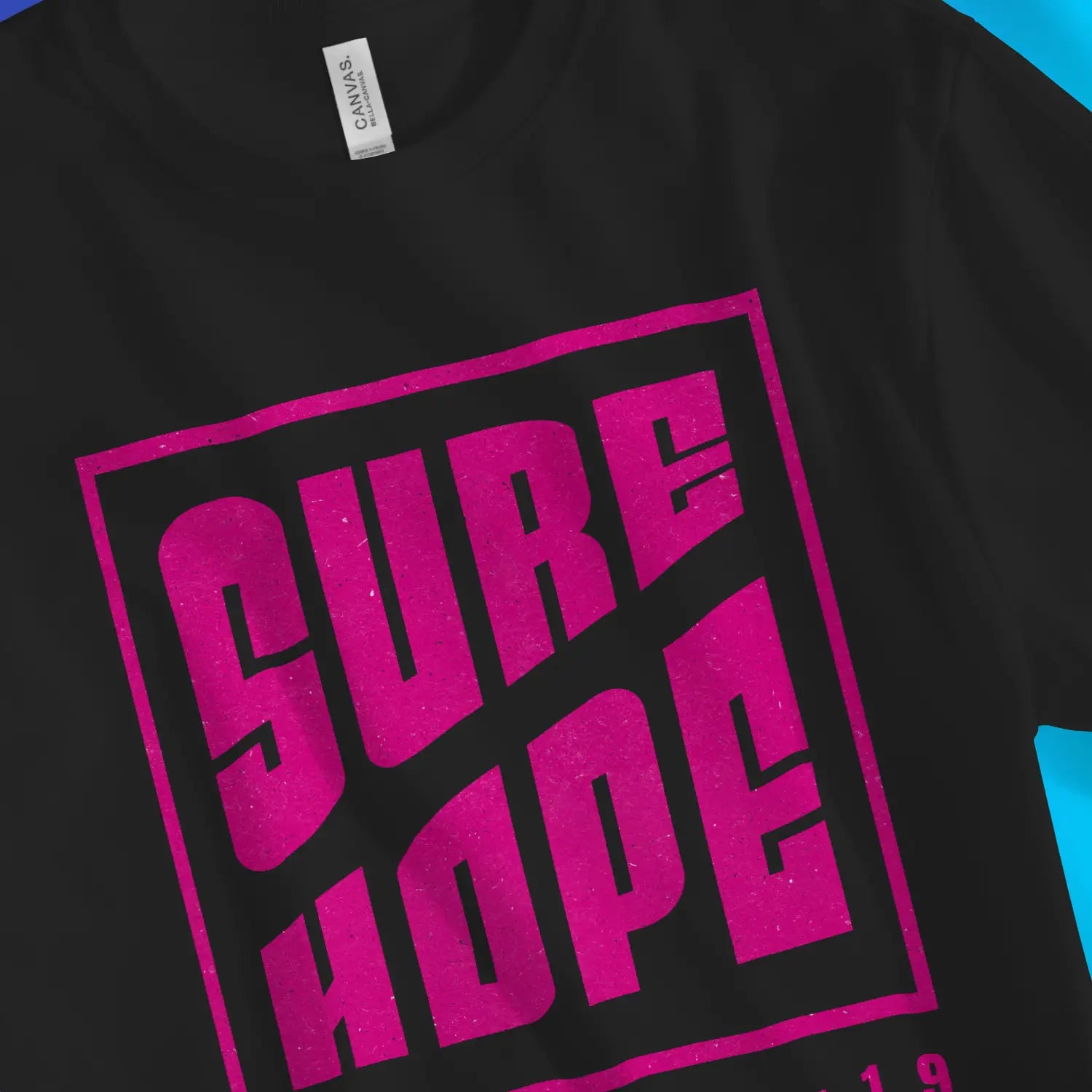 Sure Hope (Black/Pink) | Premium Unisex Christian T-Shirt designed by 3rd Day Christian Clothing.