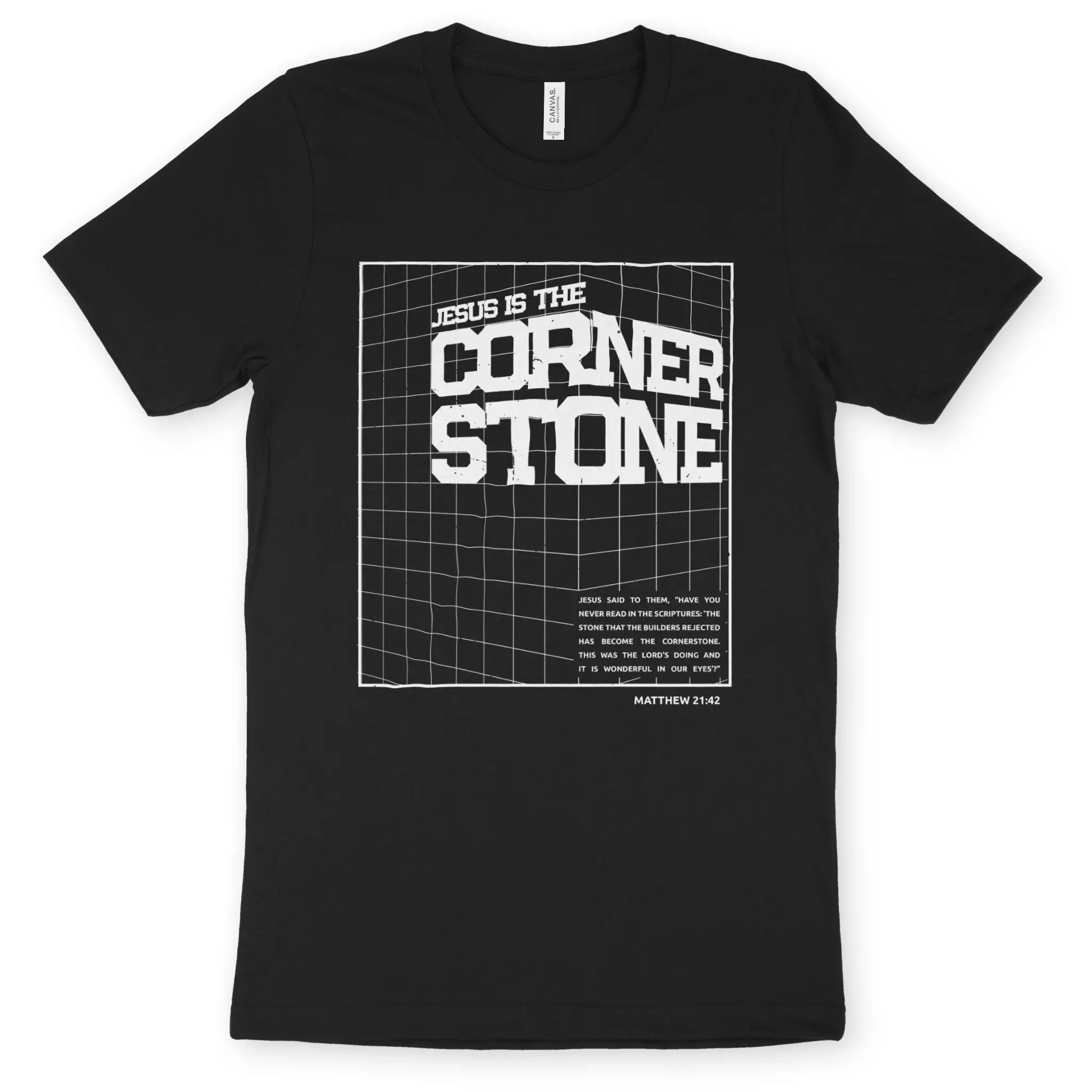 The Cornerstone – Unisex Christian T-Shirt designed by 3rd Day Christian Clothing.