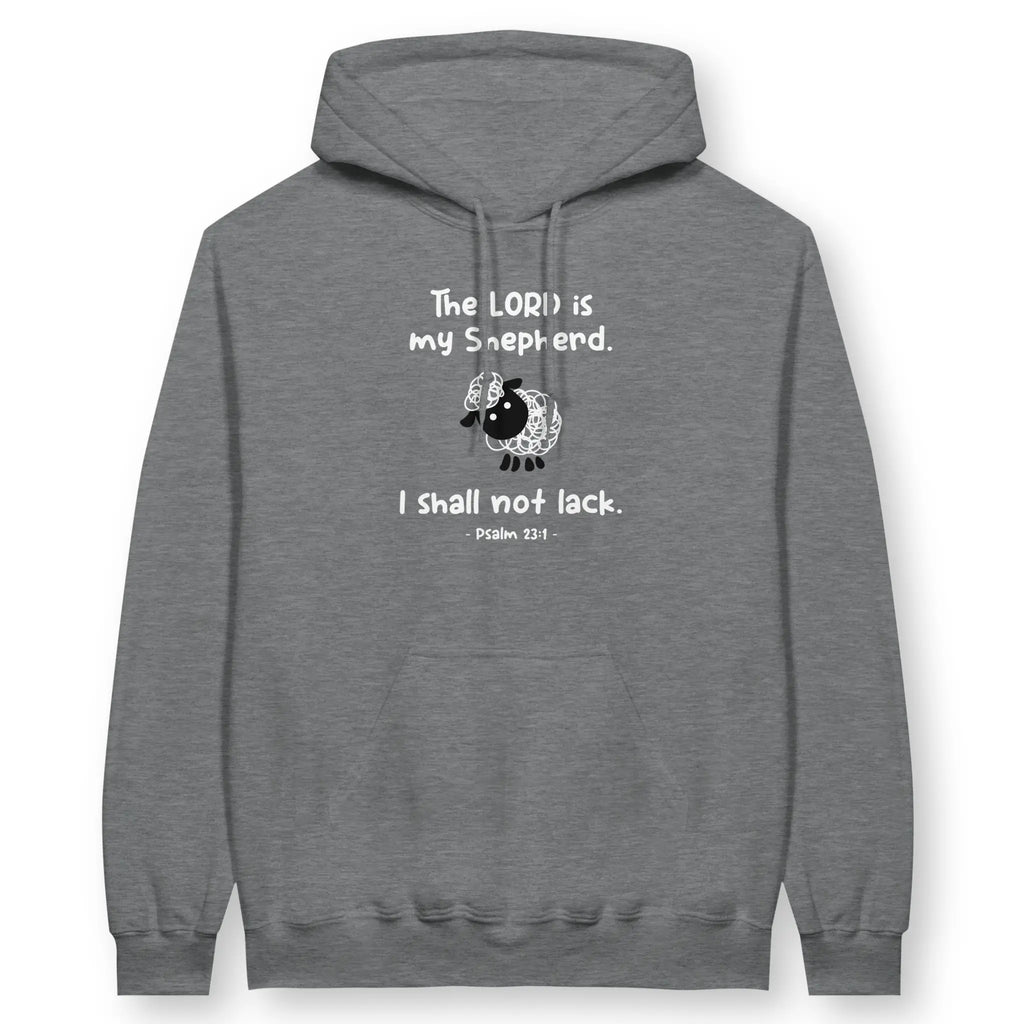 The Lord is my Shepherd (Psalm 23) – Unisex Christian Hoodie designed by 3rd Day Christian Clothing.