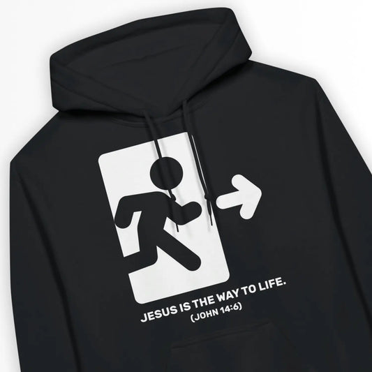 The Way To Life | Premium Unisex Christian Hoodie designed by 3rd Day Christian Clothing.