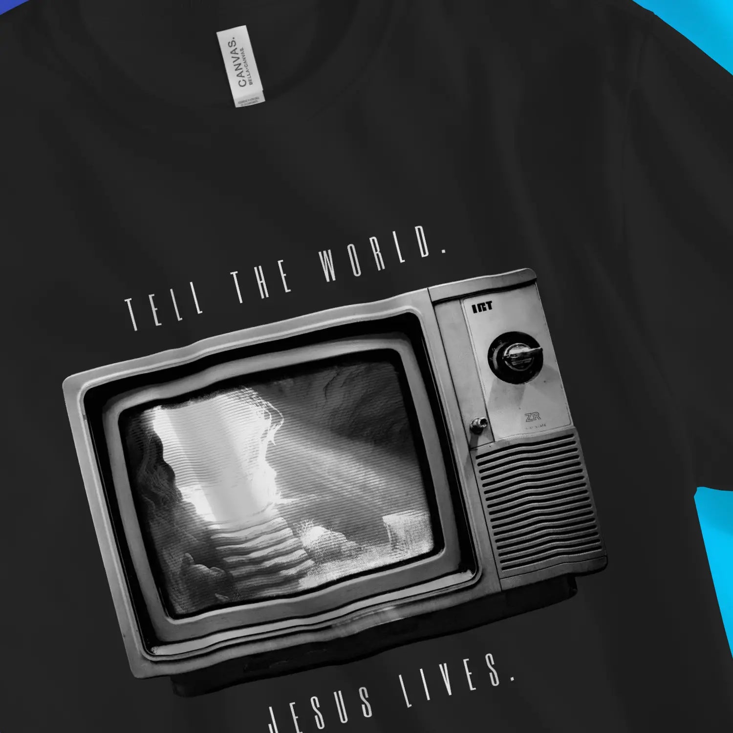 The Good News TV 2.0 – Unisex Christian T-Shirt designed by 3rd Day Christian Clothing.