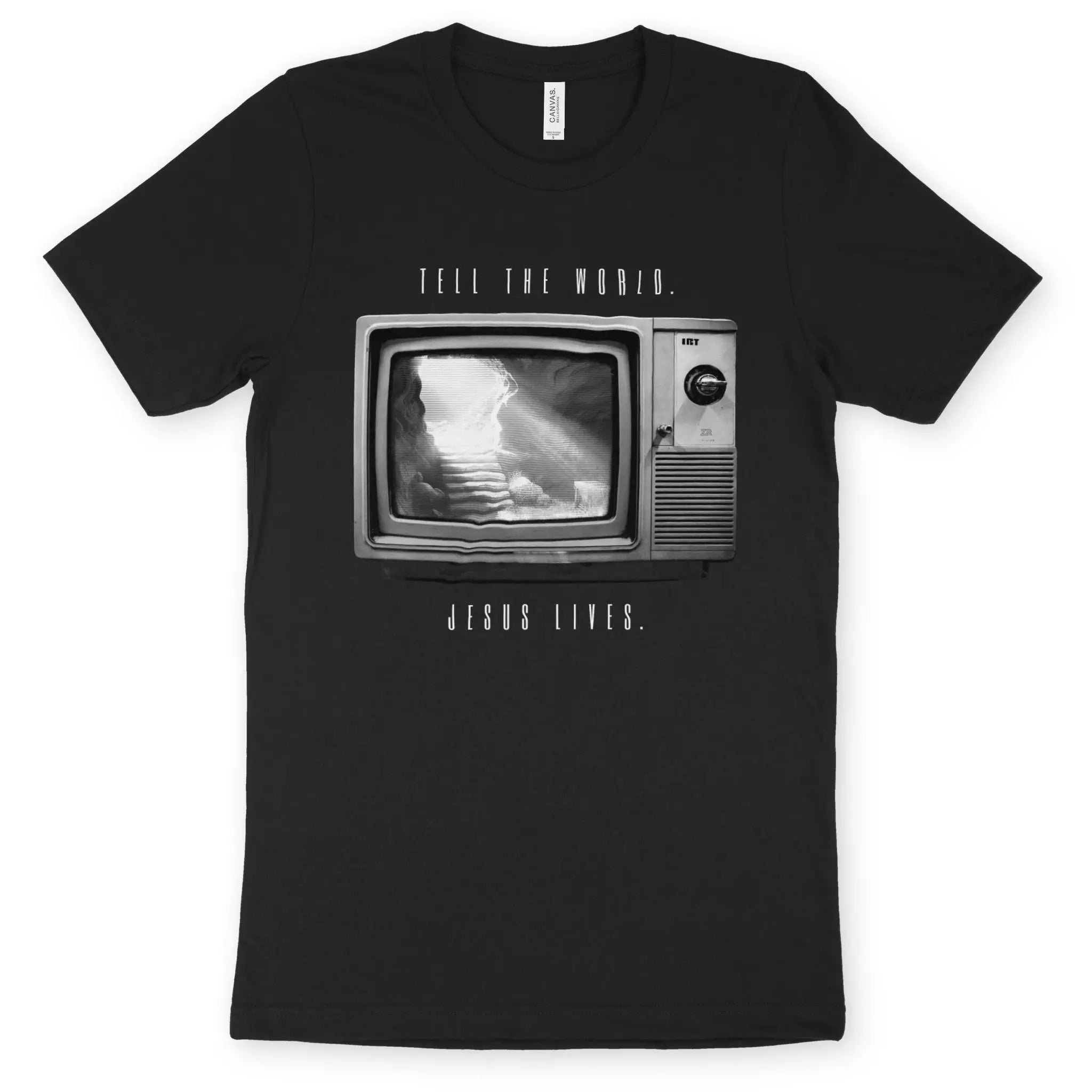 The Good News TV 2.0 – Unisex Christian T-Shirt designed by 3rd Day Christian Clothing.