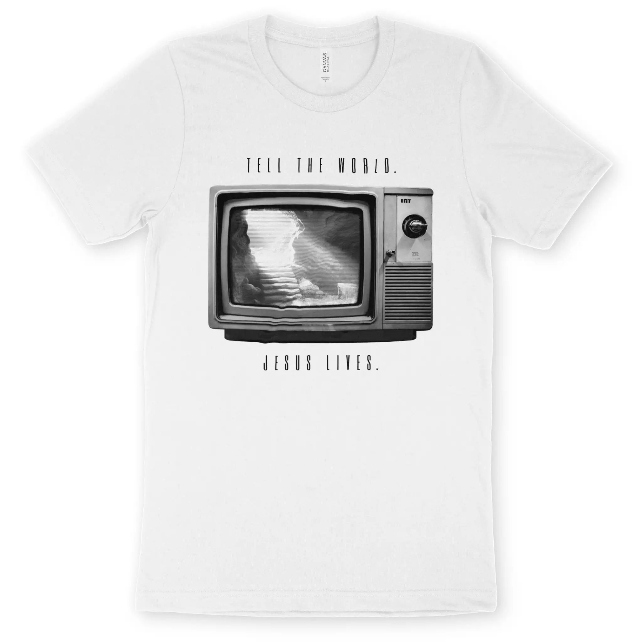 The Good News TV 2.0 – Unisex Christian T-Shirt designed by 3rd Day Christian Clothing.