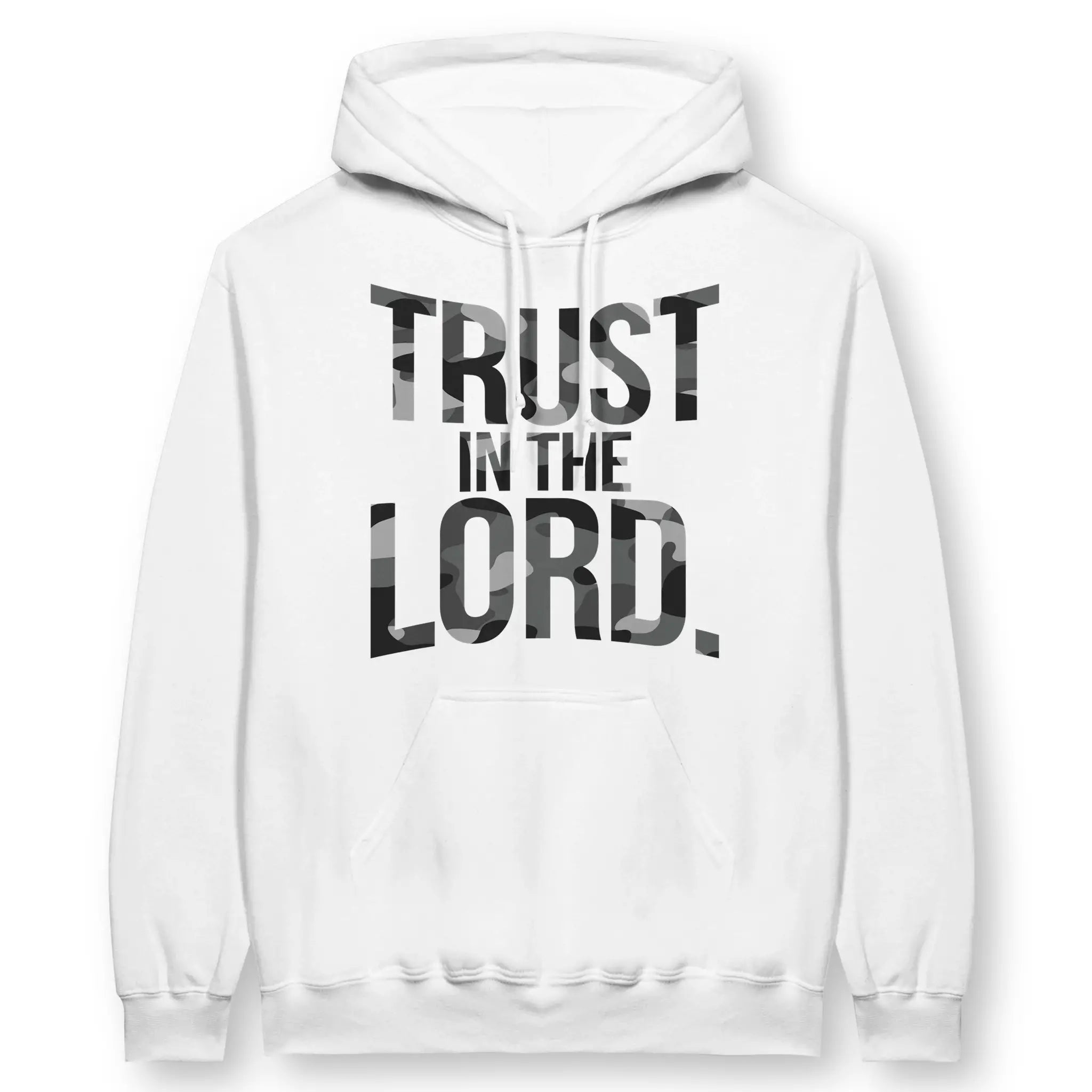 TRUST IN THE LORD. – Unisex Christian Hoodie designed by 3rd Day Christian Clothing.