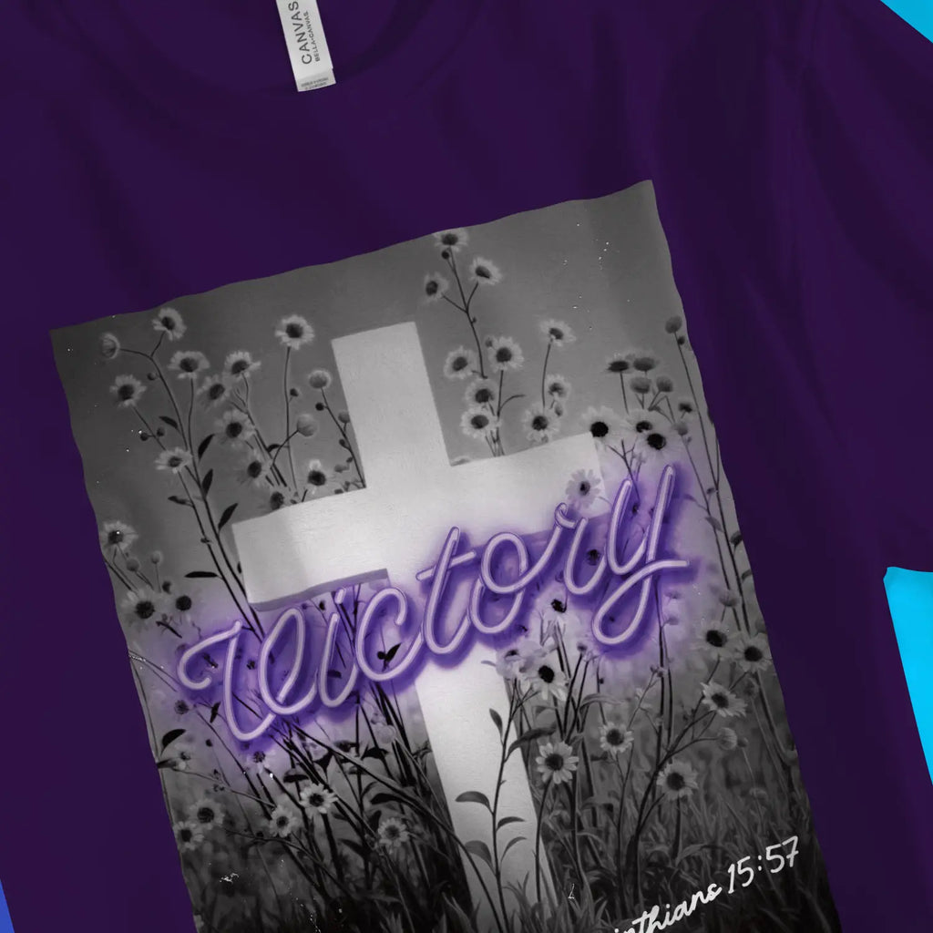 Victory (Neon) 3.0 – Unisex Christian T-Shirt designed by 3rd Day Christian Clothing.