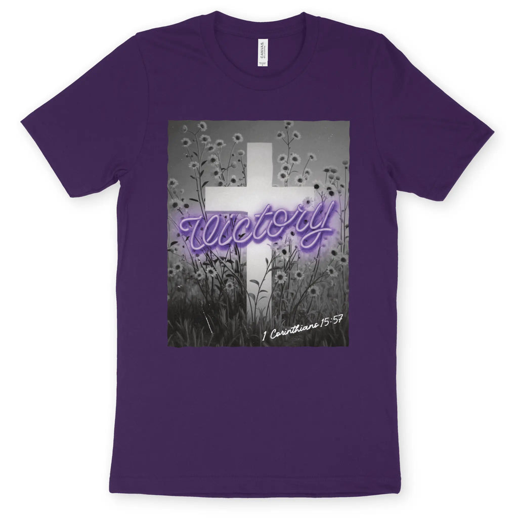 Victory (Neon) 3.0 – Unisex Christian T-Shirt designed by 3rd Day Christian Clothing.