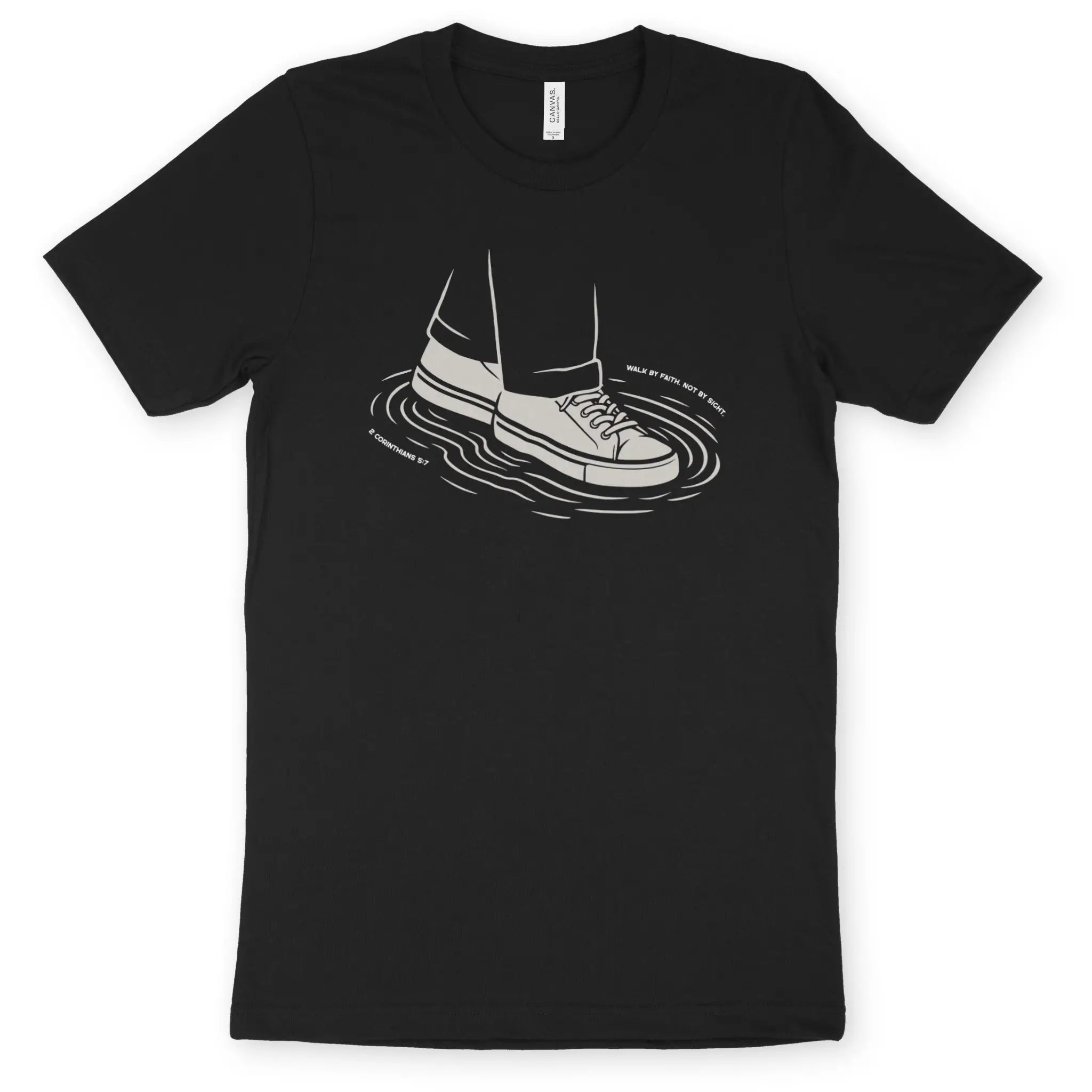 Walk By Faith (Sketch) – Unisex Christian T-Shirt designed by 3rd Day Christian Clothing.