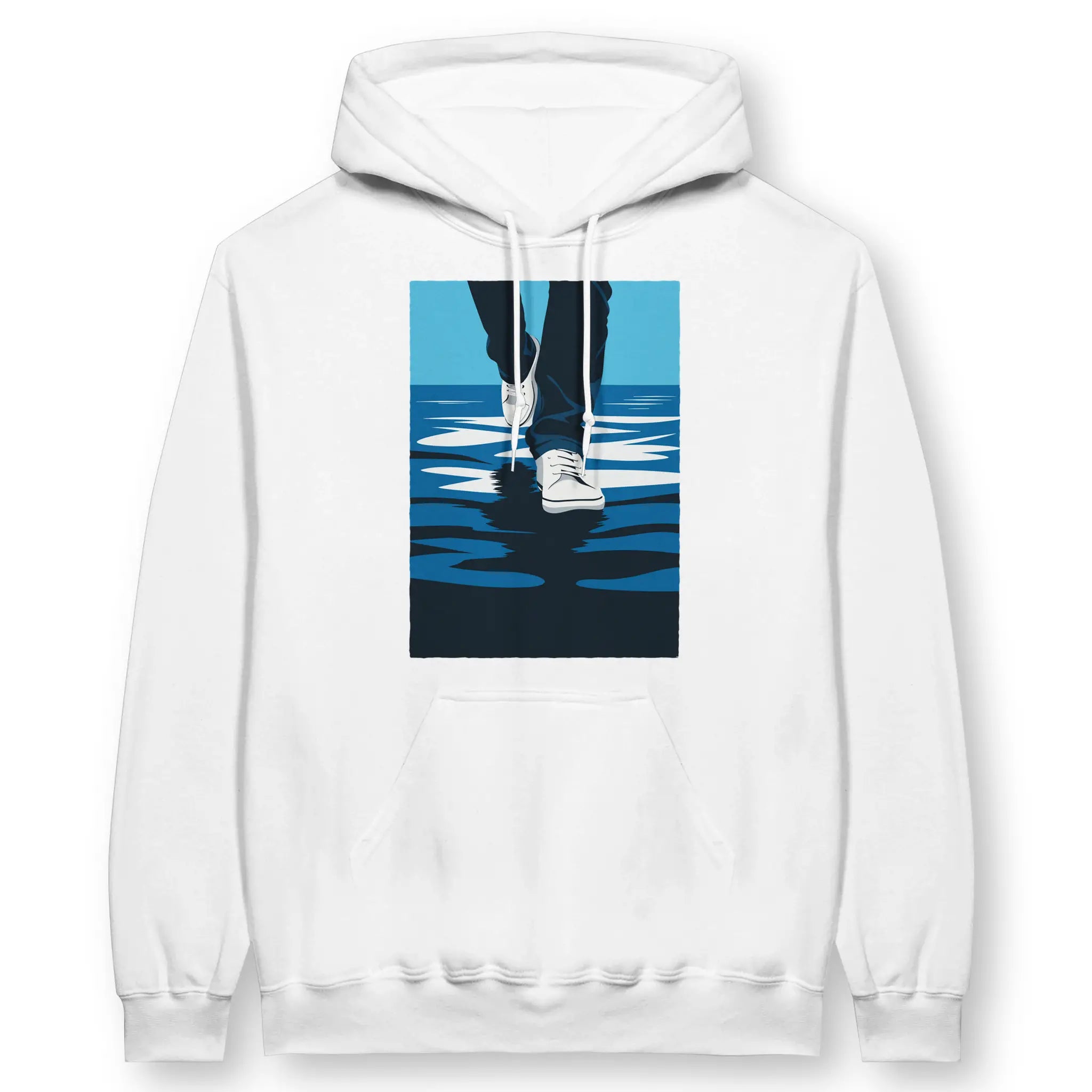 Walk On Water (10th Edition, White) – Unisex Christian Hoodie designed by 3rd Day Christian Clothing.