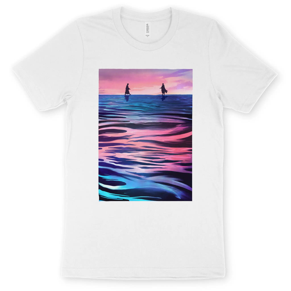 Walk On Water 2.0 (White) – Unisex Christian T-Shirt designed by 3rd Day Christian Clothing.