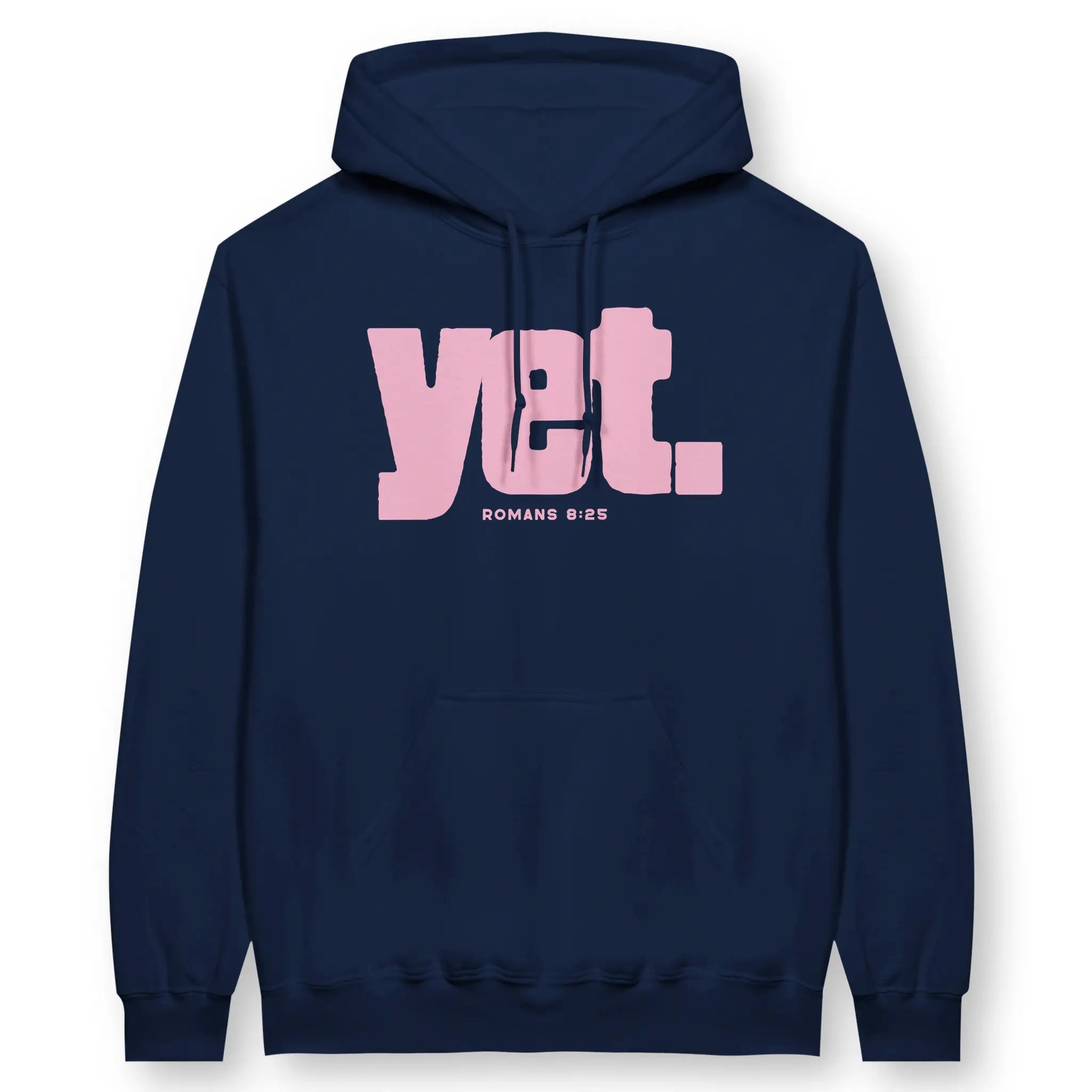 yet. (Navy & Pink) – Unisex Christian Hoodie designed by 3rd Day Christian Clothing.